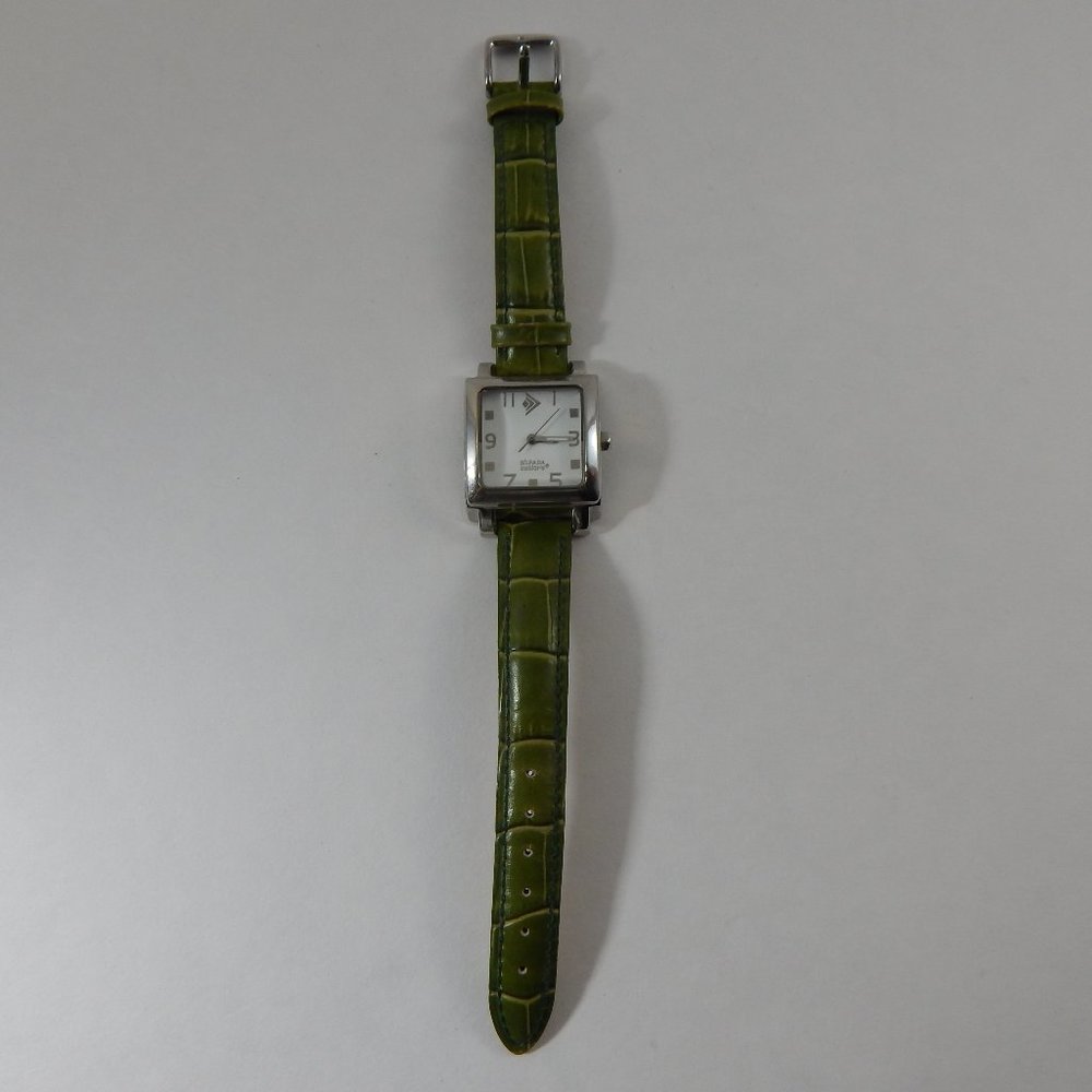Silpada Watch T1341 Green Leather Band 9" Long